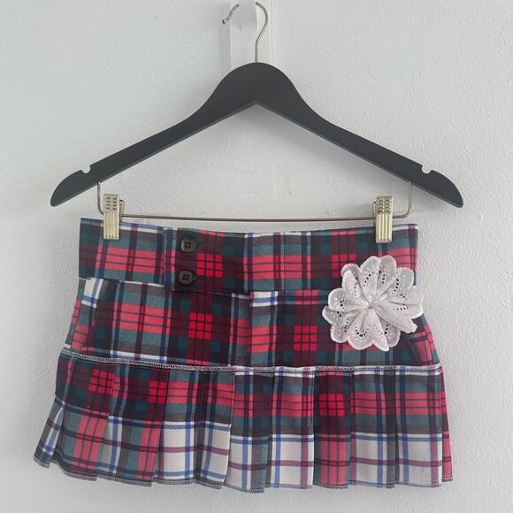 Vintage Lee mini plaid skirt SzS well made perfect condition Halloween skirt - Picture 5 of 15